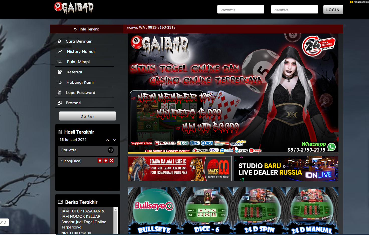 GAIB4D Daftar Bandar Judi Togel Online Terpercaya Indonesia