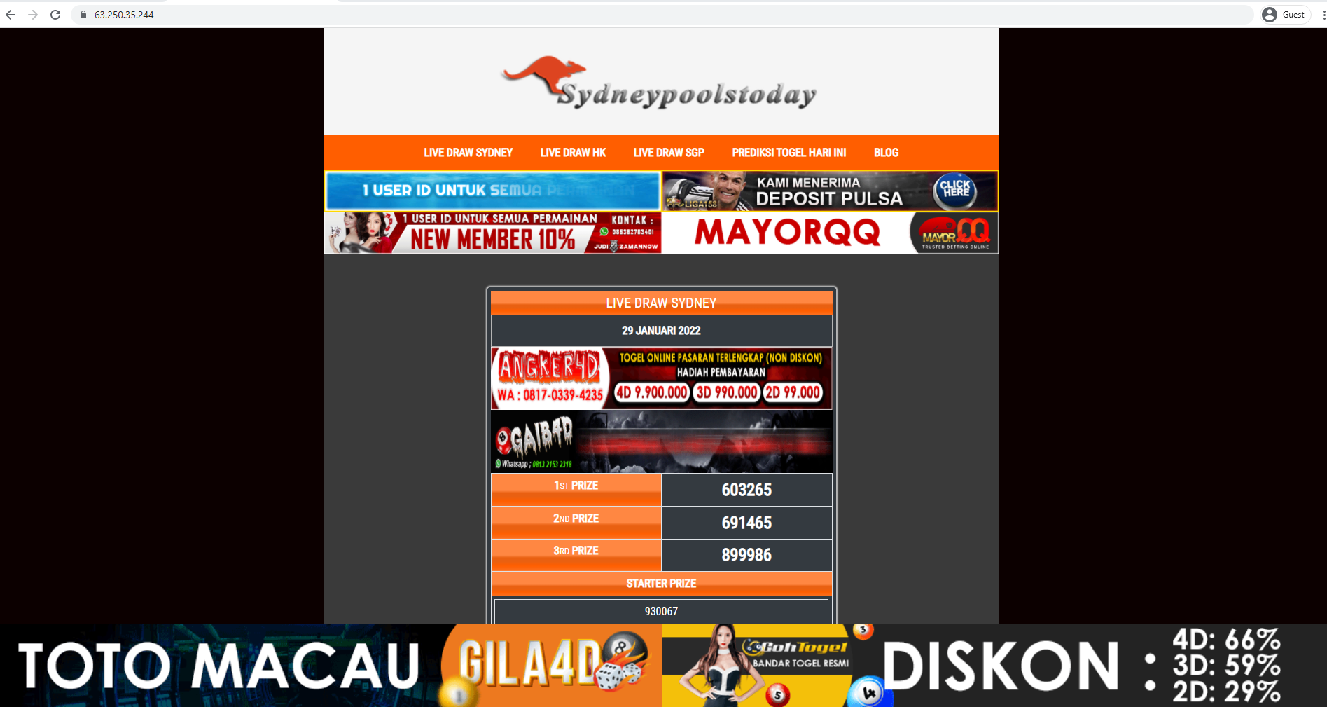 Live Draw Sydney Today – Live Sydney Pools Tercepat