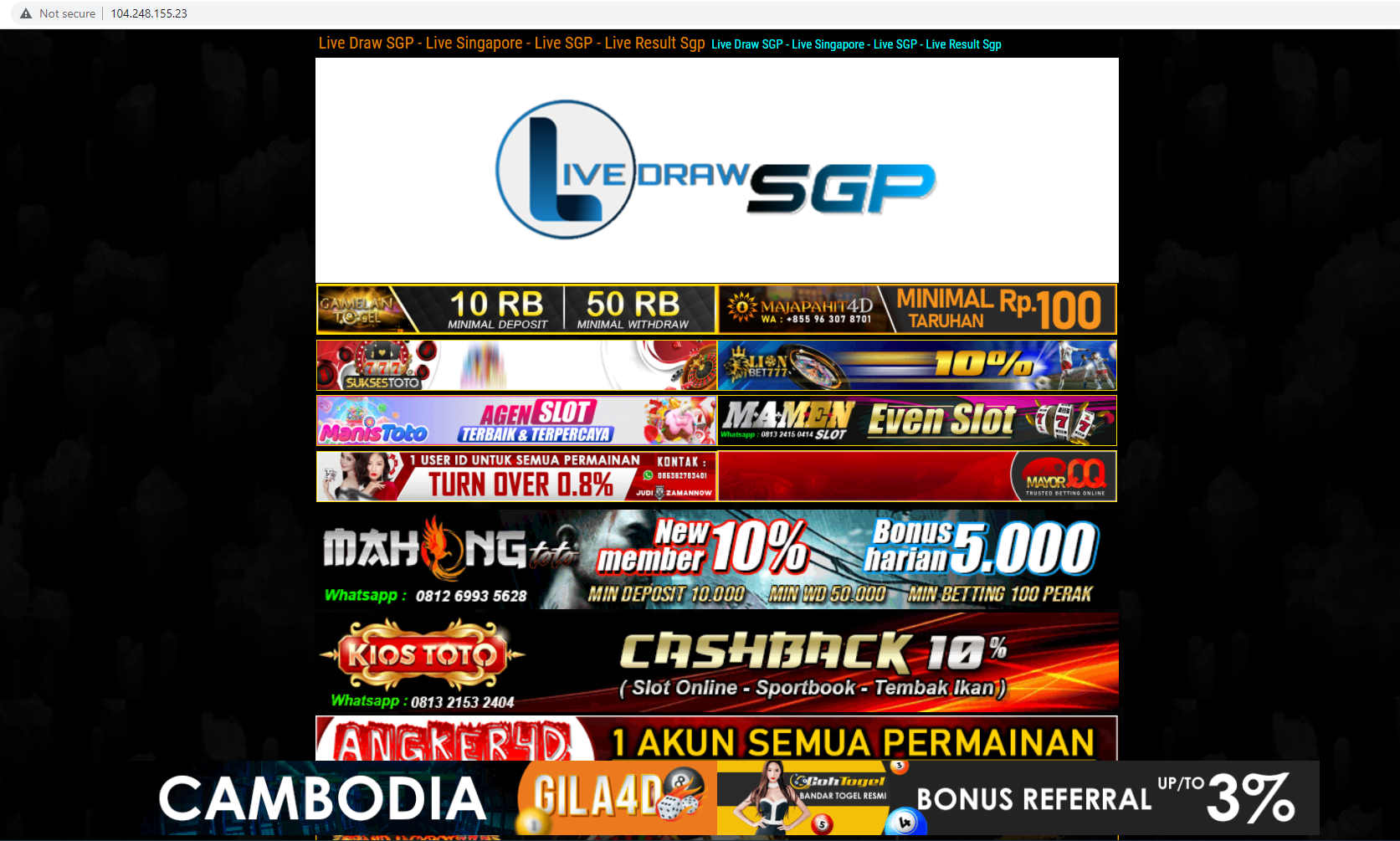 Live Draw Keluaran Sgp Indonesia 2022