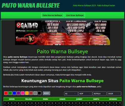 paito warna bullseye